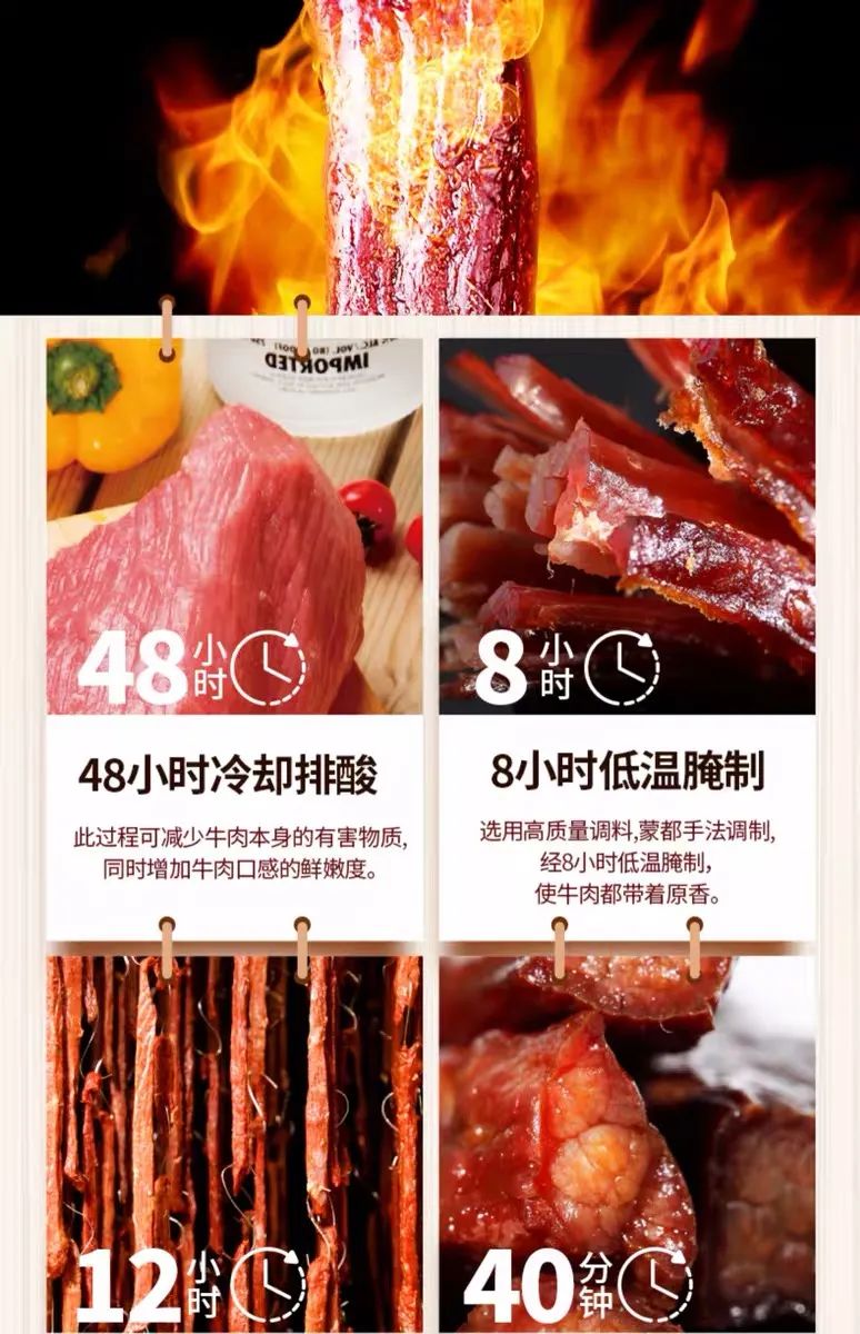 【千千生鲜年货必备】【几乎0差评!0售后!货真价实内蒙嫩黄牛!】仅59.9元=2袋抢价值138元内蒙古手撕风干牛肉,原味/香辣两种口味,纯正牛肉,嚼劲十足!内蒙风干工艺,肉丝清晰可见,真空独立包装,方便易携~